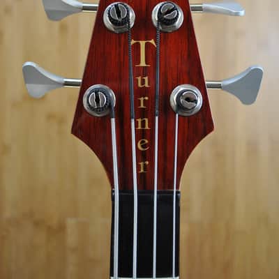 Rick Turner Electroline 4 string bass 1996 Transparent Red image 4