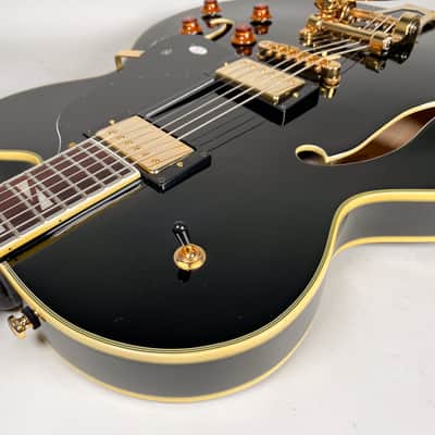 Washburn MIK J-9 VG Black Thinline Hollowbody Guitar w/OHSC image 12