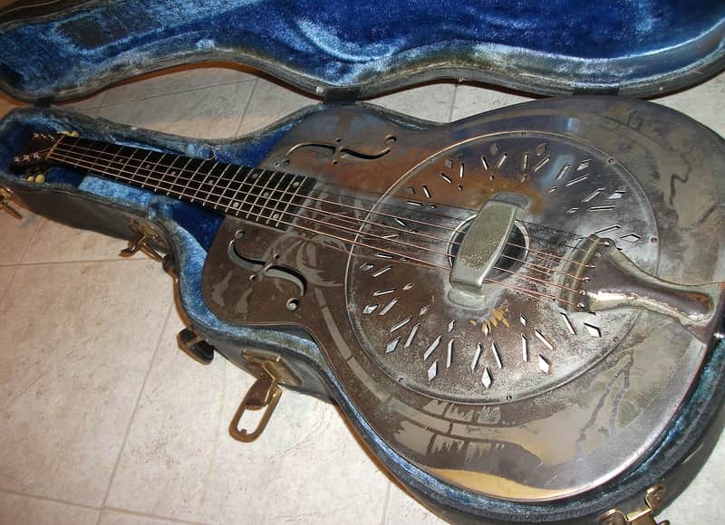 1937 National Style 0 Resonator Nickel-Plated Brass-  Round Neck 14 fret Model- like Keith Richards! image 1