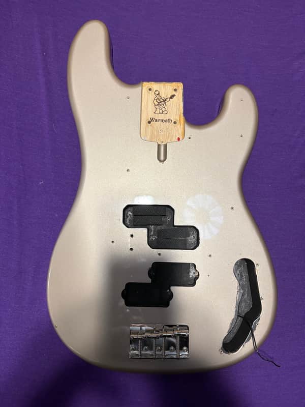 Warmoth PBass partially loaded body 2000s - Shorline Gold image 1