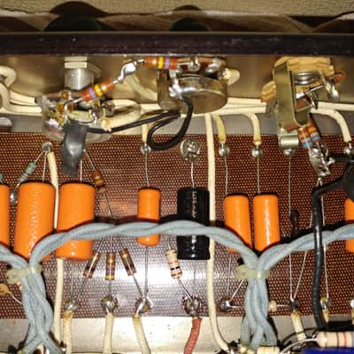 Holland 4x10 Boutique Amp Gibb Droll 50 watt with reverb 1996 Blonde Tolex image 15