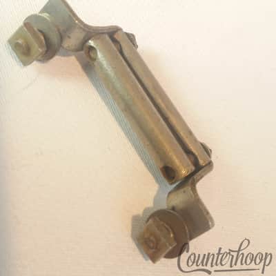 *Leedy Snare Drum Butt Plate 1 7/8" Half-Circle Clamp Nickel Vintage USA 20s* - Fair / 6.95/24.95 image 2
