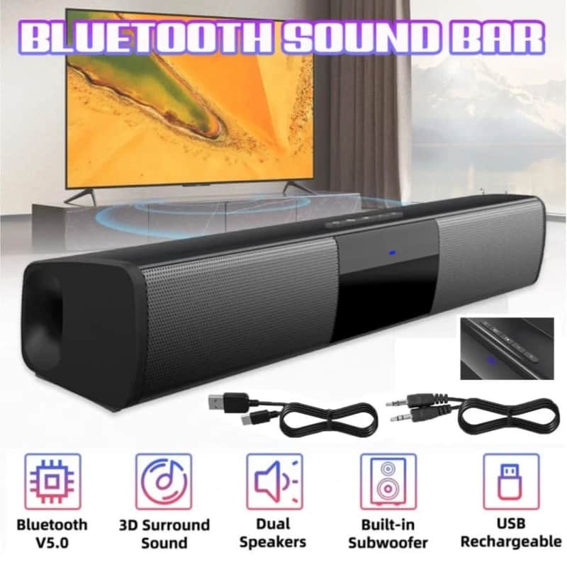Wireless Bluetooth Studio Sound Bar – Stereo Speaker for Music Production, Mixing & Playback image 1