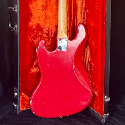 RARE Pre-CBS ‘64 Fender Jazz Bass in Orig’l Dakota Red w Matching Headstock image 3