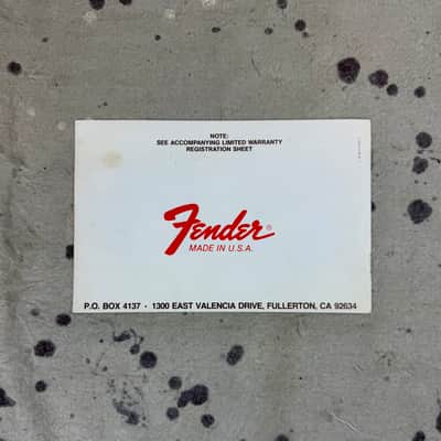 Vintage 1970s Fender Champ Amplifier Owner's Manual and Warranty Card image 4