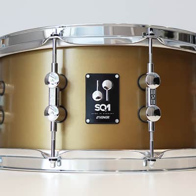 Sonor SQ1 6.5" x 14" Birch Snare Drum w/ VIDEO! Satin Gold Metallic image 1