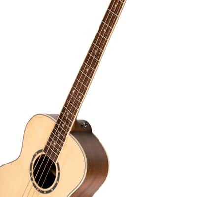 Ortega D7E-4 Deep Series 7 Spruce Top Mahogany Neck Medium Scale 4-String Acoustic-Electric Bass Guitar image 7