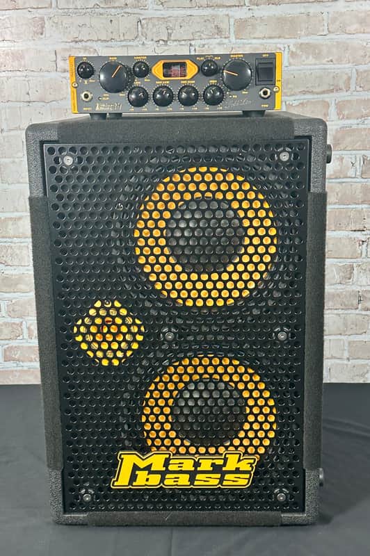 Markbass Little Mark Vintage Head w/ MB58R 102 Pure 2X10 Cabinet 2023 - Black image 1