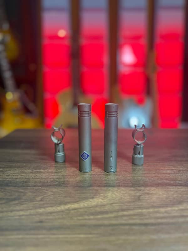 Vintage Pair Neumann KM 84 KMi Small Diaphragm Cardioid Condenser Mics w/ Original Clips Made in Germany! image 1