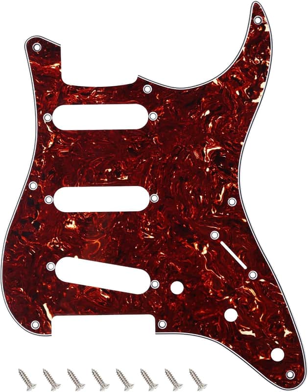 8-Hole Strat SSS Guitar Pickguard Vintage Style Guitar Scratch Plate image 1