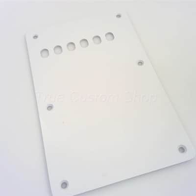 True Custom Shop® White Gloss Vintage Style 1ply 6 Hole Tremolo Spring Cover for Fender Stratocaster image 2