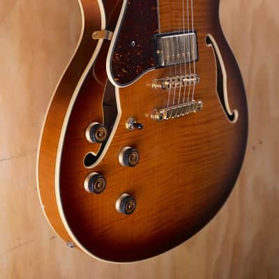 Ibanez AS93FML-VLS Left-Handed Semi-Hollow Electric Guitar in Violin Sunburst image 2