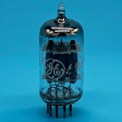 1963 GE 12AU7A ECC82 Vintage Short Gray Plate Halo Getter Preamp Tube! T325 image 2
