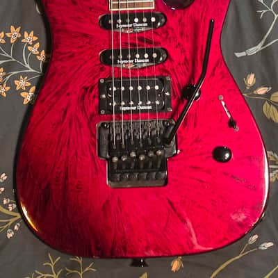 1998 Made in Japan Jackson Pro Series DK2 - Crimson Swirl - with vintage chainsaw case image 2