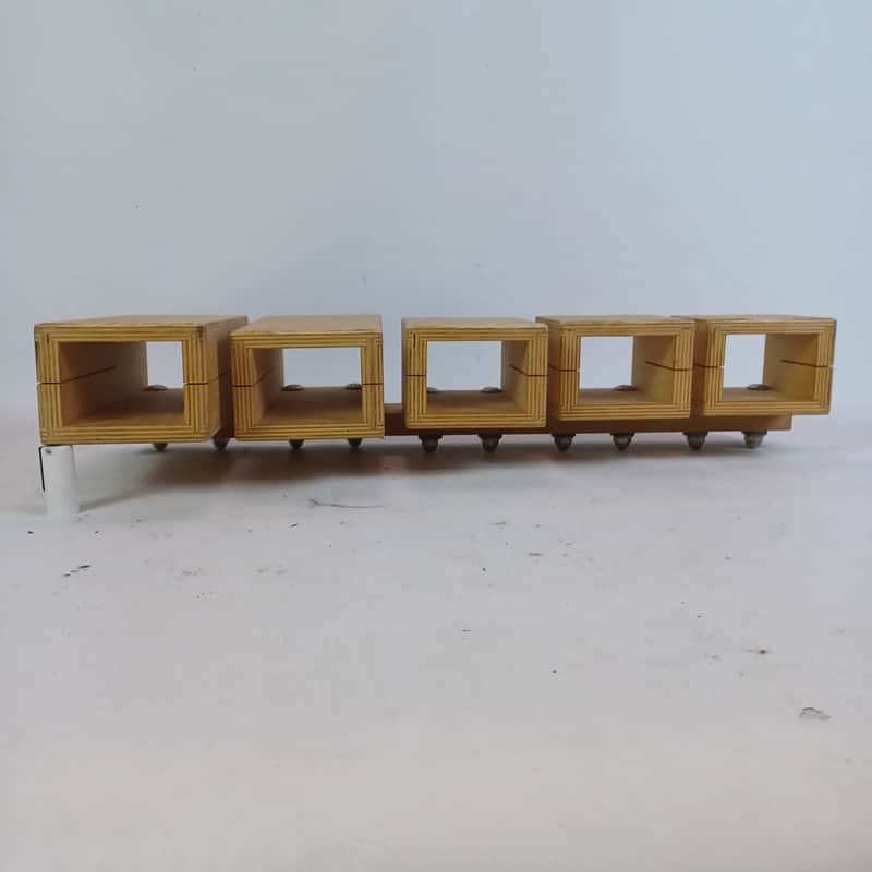 Temple Blocks 3"x4"x3.5",4",5.25",7",8.5" 5x Natural 9-Ply-Maple +Wood Frame Set image 1