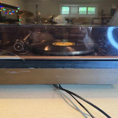 Dual 1226 Vintage Turntable, No Cartridge Platter Spins Tone Arm Moves Cracked image 10