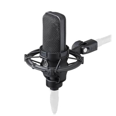 Mint Liquid Audio Audio Technica AT4040 Cardioid Condenser MicrophoneBundle w/Pig Hog PHM10 8mm Mic Cable, Pop Filter Polishing Cloth image 3