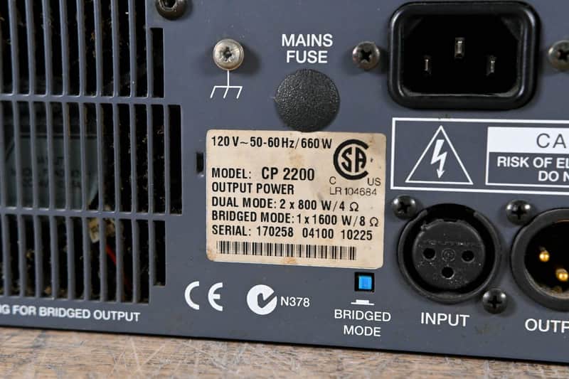 Electro-Voice (EV) CP2200 2-Channel Power Amplifier CG006FR | Reverb