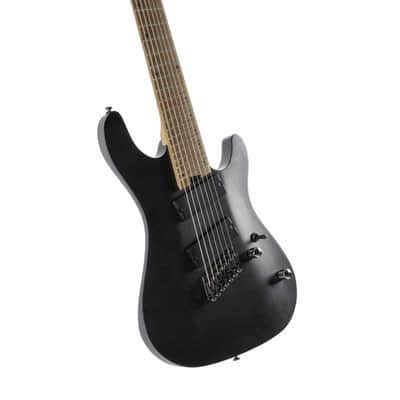 Cort KX307MSOPBK KX Series Multi Scale Mahogany Body Roasted Maple Neck 7-String Electric Guitar image 4
