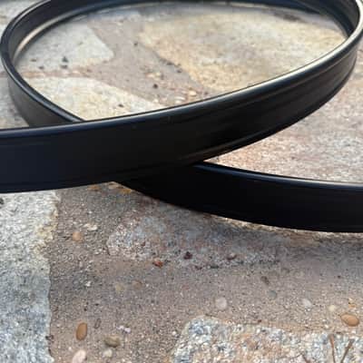 World Max 24" Metal Bass Drum Hoop Pair - BLACK image 3