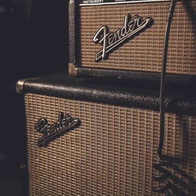 Fender 1964 Bassman Head AA864 and Bandmaster 2x12 Cab image 2