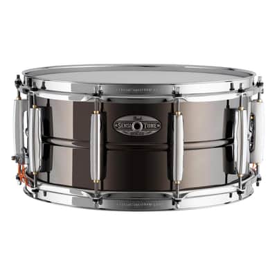 Pearl Sensitone Heritage Alloy Black/Brass 14x6.5" Snare image 1
