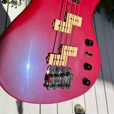 B.C. Rich NJ Eagle 1983 Red Pearl Glitter Sparkle Vintage Electric Bass Guitar Nagoya Japan MIJ Mockingbird Bich Warlock Ironbird image 6