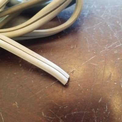 Electri-Cord one (1) 117V Power Cord Electric Cable cut Vintage non-polarized grey 1940s-1960s image 5
