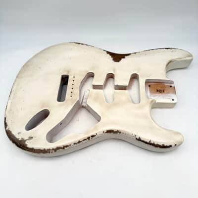 MJT Stratocaster Body Alder Relic Nitro Olympic White mjt6617 image 2