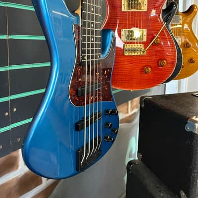 Overwater J Series Contemporary 5-String Metallic Blue 2023 Electric Bass image 3