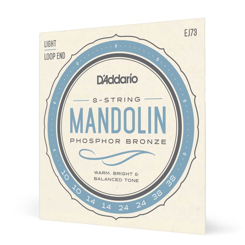 D'Addario EJ73 Mandolin Strings, Phosphor Bronze, Light, 10-38 image 1
