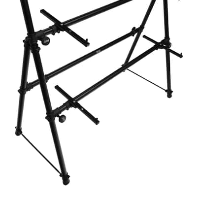On-Stage KS7903 Foldable Three-Tier A-Frame Keyboard Stand+AKG Headphones image 2