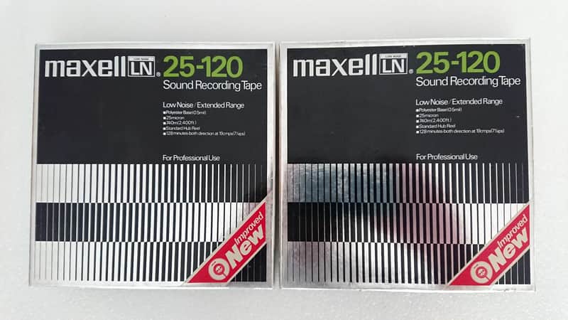 Maxell LN 25 - 120 Sound Recording Tape (Low Noise) / Extended Range SET OF 2 (TWO) - For Professional Use, probably recorded image 1
