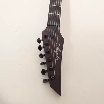 Agile 6 String 30" Scale Baritone Electric Guitar Septor Pro 630 EB EMG Charcoal image 6