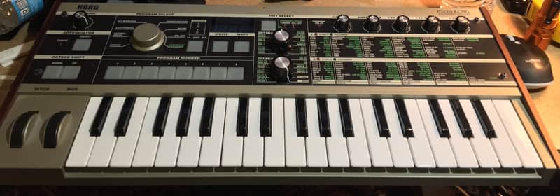 MicroKorg with PSU and clean battery compartment image 1