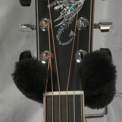 Larrivee Custom LV-10E Madagascar Rosewood Back & Sides, Moon Spruce Top, Dragon ,Vine-Vase Cutaway image 16