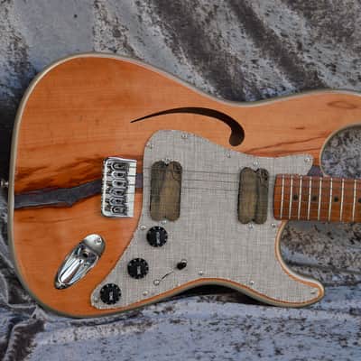 GB Liuteria Traditional Strato semi hollow european walnut relic and resin image 12