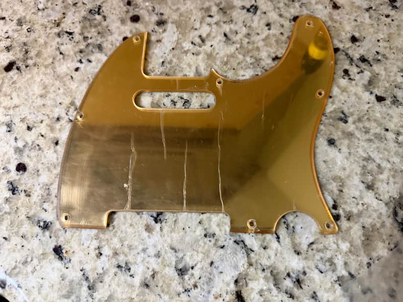 Unbranded Gold plastic pickguard for fender telecaster image 1