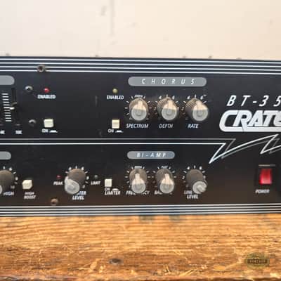 Crate BT-350 "ThunderBass" 350-Watt Rackmount Bass Amp Head 1990s - Black image 10