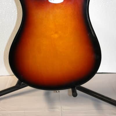 Vintage 1960's TEISCO Del-Ray ET-200 Tulip Sunburst Electric Guitar With Gig Bag image 15