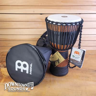 Meinl 10" Original African Style Rope Tuned Earth Djembe with Meinl Djembe Bag image 1