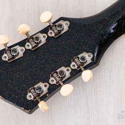 1960 Silvertone Stratotone Jupiter 1423 Vintage Guitar by Harmony USA w/ DeArmond Gold Foils, Case image 5