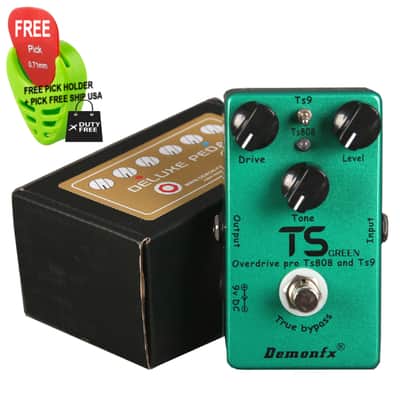 Demonfx TS Green Overdrive Effect Pedal,TS808/TS9 Mode, FREE PICK + HOLDER+ FREE SHIP USA image 4
