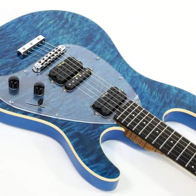 Ernie Ball Music Man Steve Morse SM-Y2D - Diablo Blue - Quilt - H00559 image 4