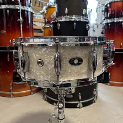 Buddy Rich Drum Company Rare , Collectable Maple snare drum- 2008 - White Pearl 14x5,5 image 4