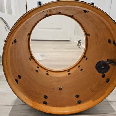70s Slingerland 16 x 16 Floor Tom Black Wrap 16x16 - Maple outer ply image 9