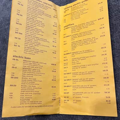 Epiphone Price List 1968 image 2