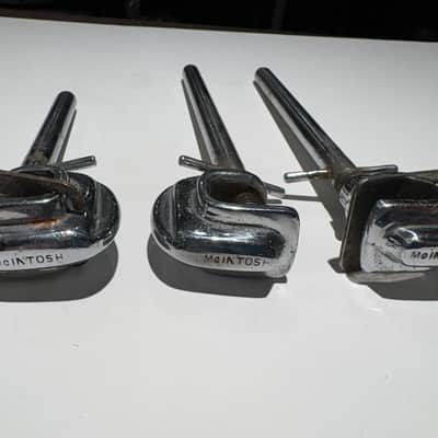 Rare McIntosh Clip on bass drum spurs x 3 1920’s-1930’s - Chrome image 5