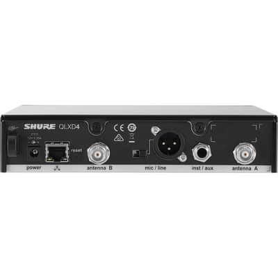 Shure QLXD4 Half-Rack, Single Channel Receiver - H50 Frequency image 2