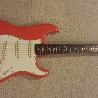 1984 Fender 62 Reissue Stratocaster Fiesta Red image 1